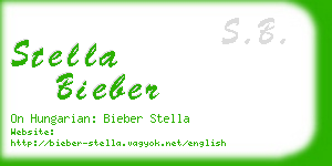stella bieber business card